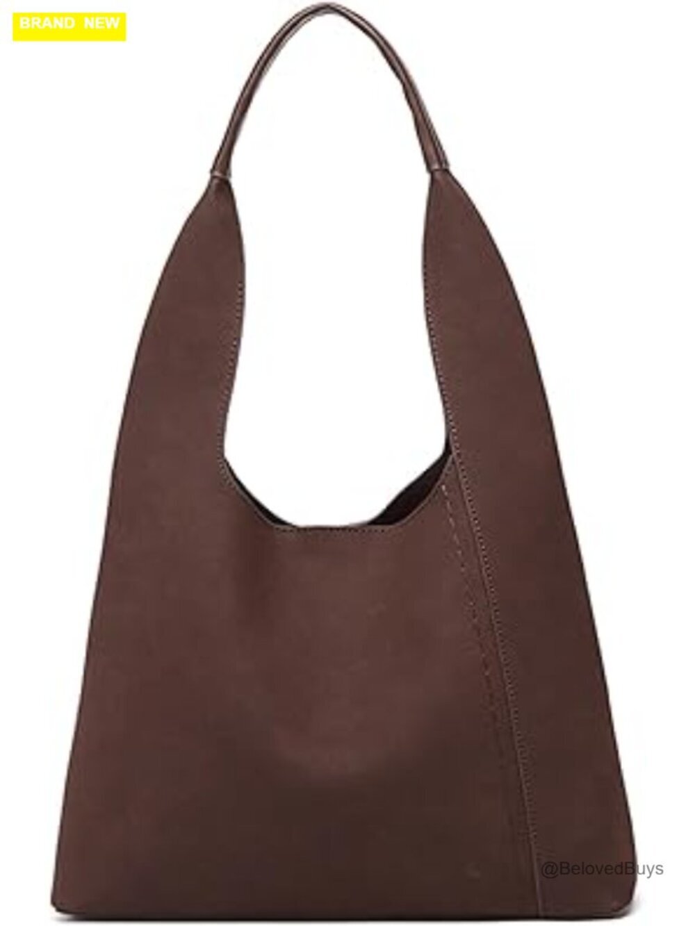 Slouchy Hobo Bag with Makeup Pouch, PU Leather, Soft Tote Work Bag, Shoulder